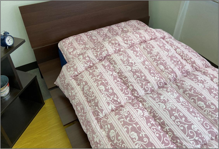 備長炭シート入り掛け3層敷ふとん_ピンク